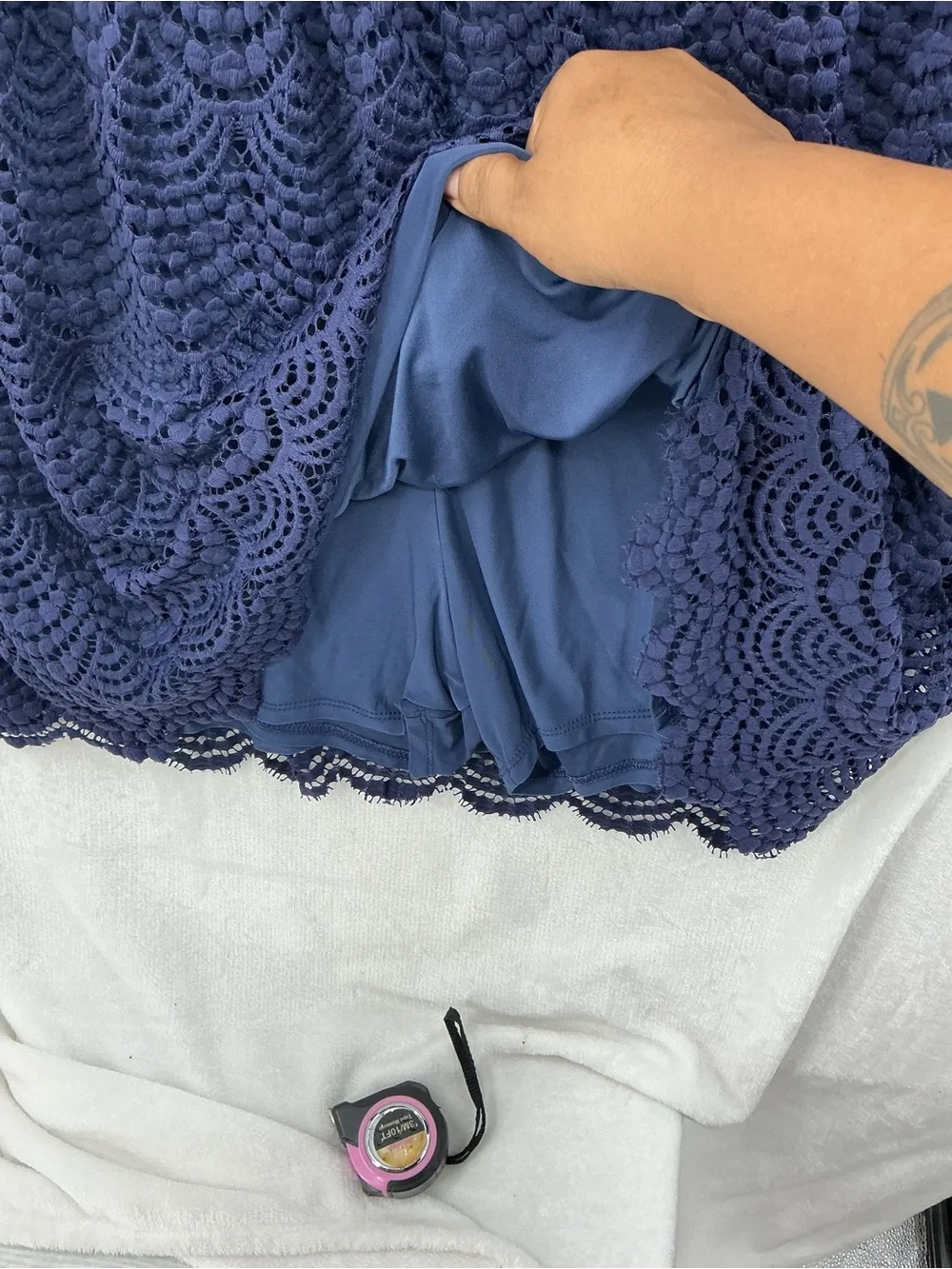 Lilly Pulitzer Navy Crochet V-Neck Swim Coverup 1126